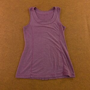 Lululemon Womens Size 8 Purple Ruffle Back Activewear Tank Top